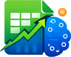 SheetSenseAI — spreadsheet, chart, and AI icon